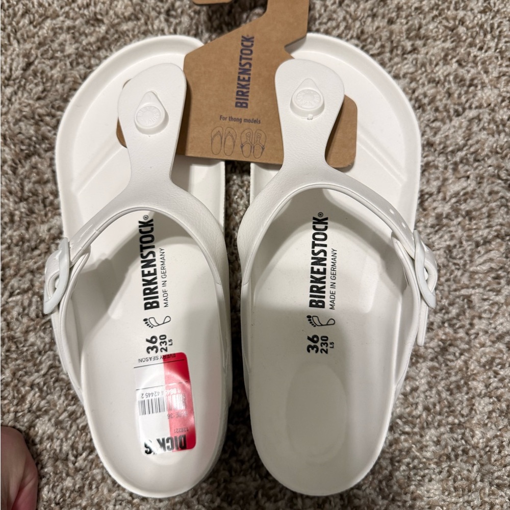 Birkenstock Kids Classic White Flip Flops